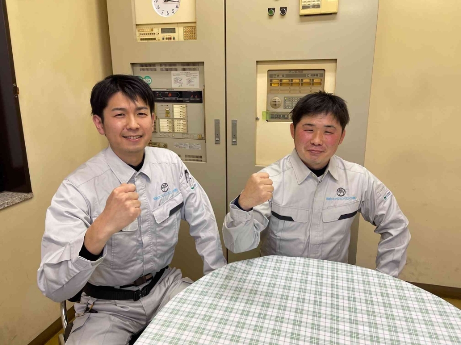 電気班 Ｋ氏　入社４年目 管渠班 Ｉ氏　入社４年目