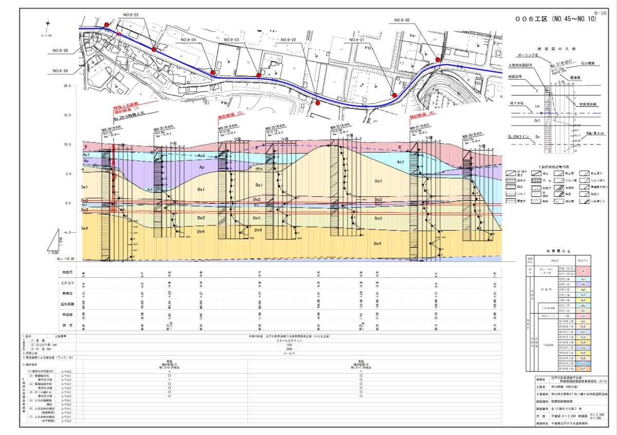  江戸川左岸流域下水道幹線管渠耐震診断業務委託